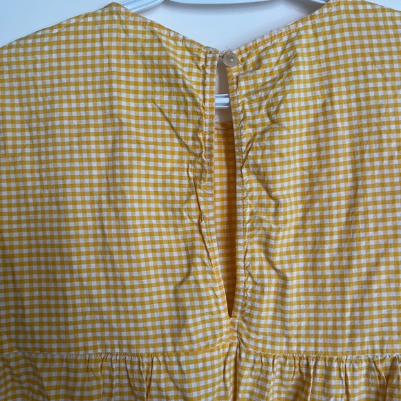 Yellow Gingham Ruffle Dress - Picture 3 of 7